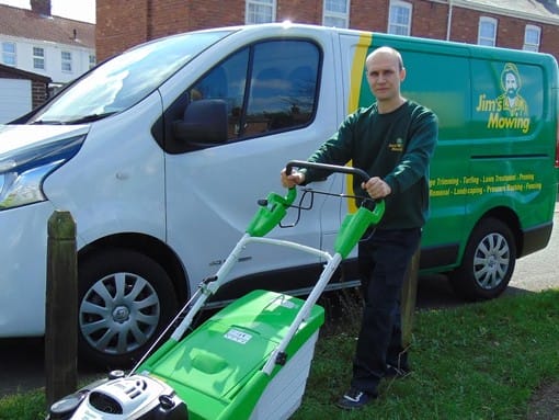 A new Jim’s Mowing franchisee, Paul in Norwich