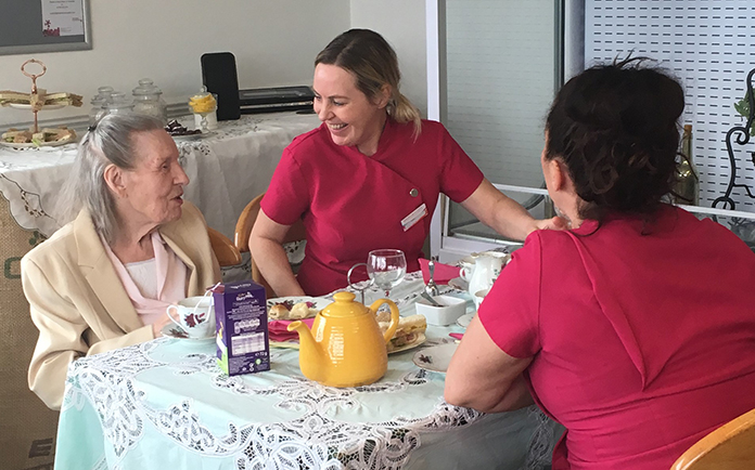 Bright & Beautiful Host Tea Party for Elderly Clients