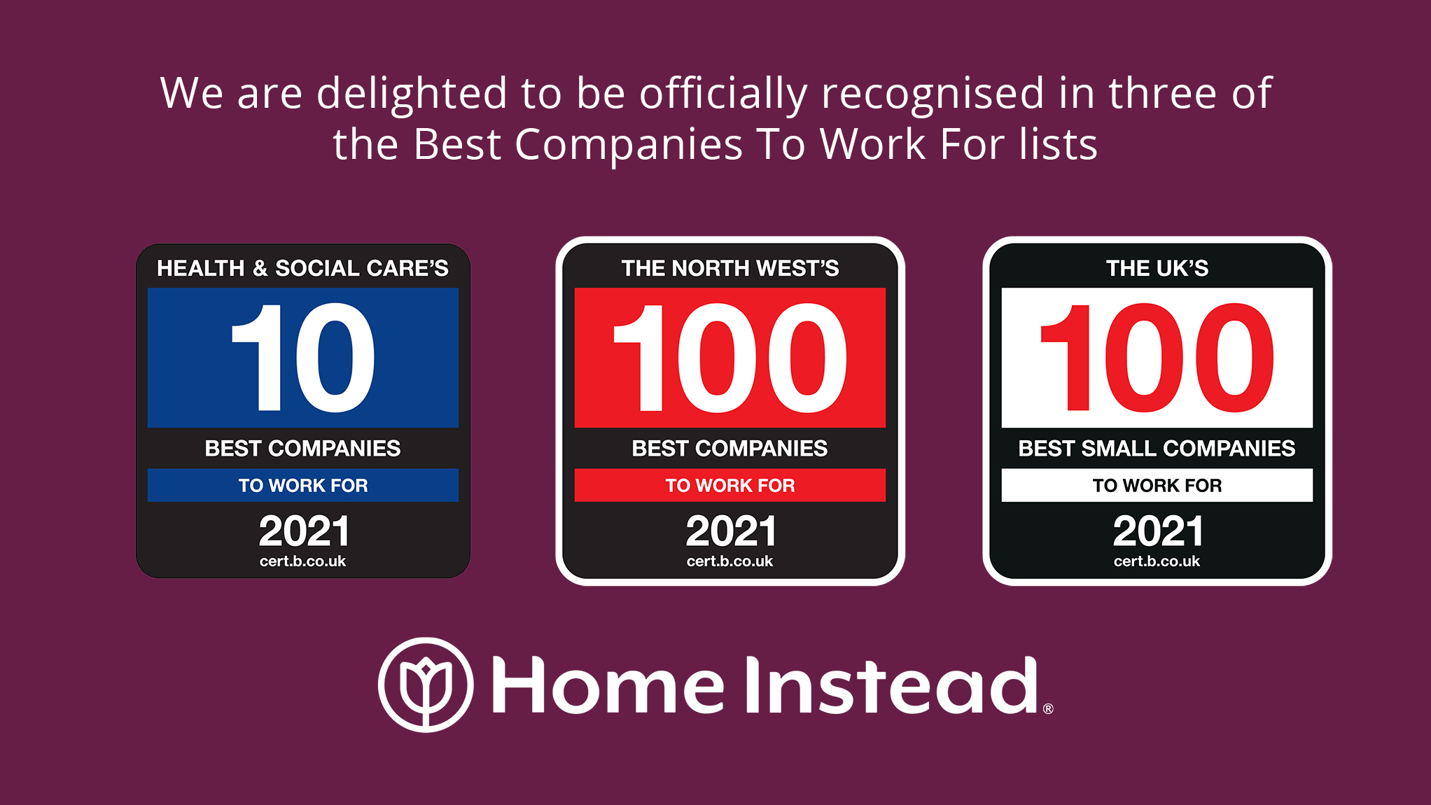 Home Instead awarded with Best company trio