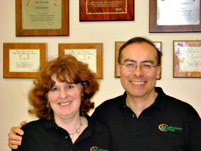 Minuteman Press Franchise Owners Jeff and Lise Whittle Celebrate Nine Years in Business in Ayr, Scotland