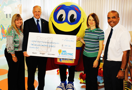 Mr Electric Birmingham raises £1,300 for Ronald McDonald house