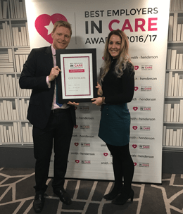 Right at Home scoops a third industry-leading accolade by winning a Best Employer in Care Award.