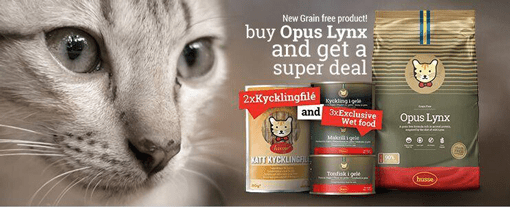 Opus Lynx cat food advert