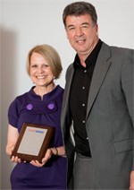 Dcc B E A Ffb Janie receiving her award from UK Managing Director, Garth Allison.