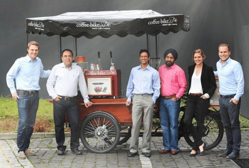 Group photo at Coffee-Bike cart