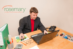 Man at Rosemary Bookkeeping desk