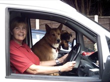 Lesley with dog