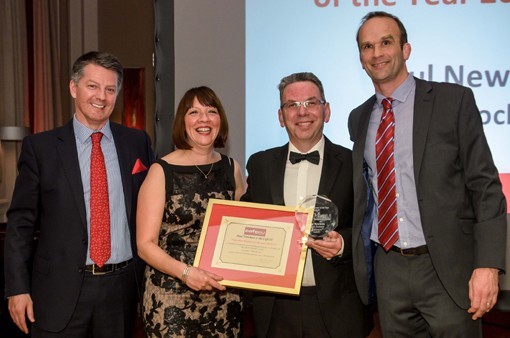 FP of the year - Non Exec Chairman, Cafe2U, David Downie, Cafe2U Rochester Mel and Paul Newman, Managing Director, Cafe2U, Tom Acland.jpg