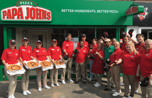 Papa John's store opening group shot