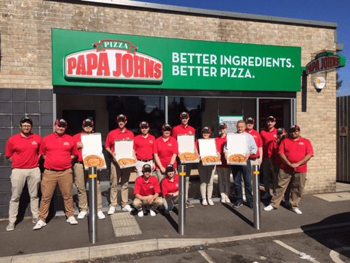 Papa John's store and staff