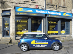 TaxAssist vehicle and shopfront 