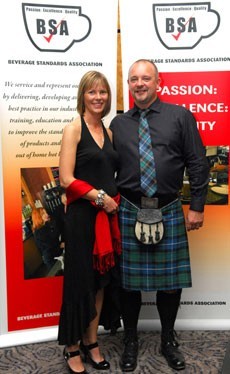 Laura and Stuart Macrea at the Beverage Standards Association Awards 2011