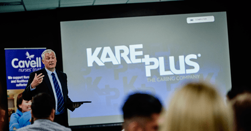Da E F C F F C Man speaking at Kare Plus network meeting