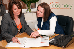 Two women at Rosemary Bookkeeping desk