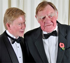 Chris Allison (l) and Sir Bernard Ingham (r)