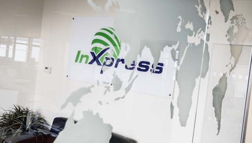 InXpress logo on office wall