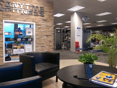 Gym reception area